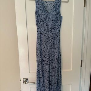 Madewell Blue Floral Sleeveless Dress